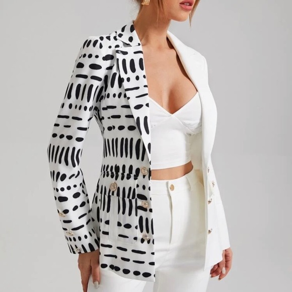 ❣️SOLD❣️Sylvia Mollie Spliced blazer - Picture 1 of 5